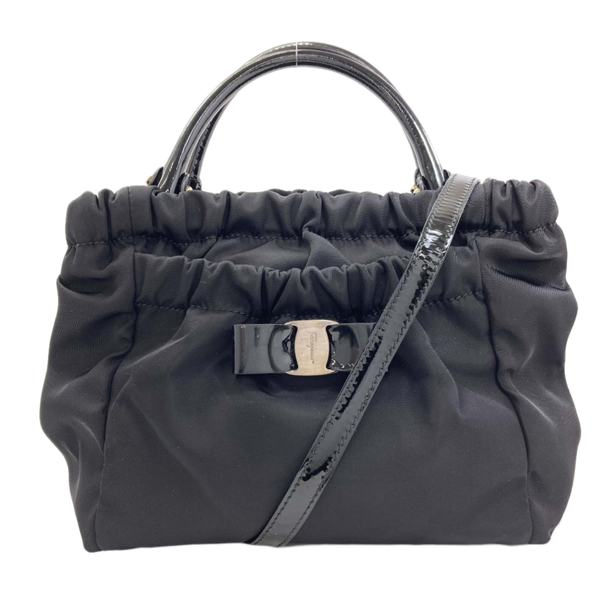 Salvatore Ferragamo Vara Ribbon 2-Way Handbag Nylon Women's